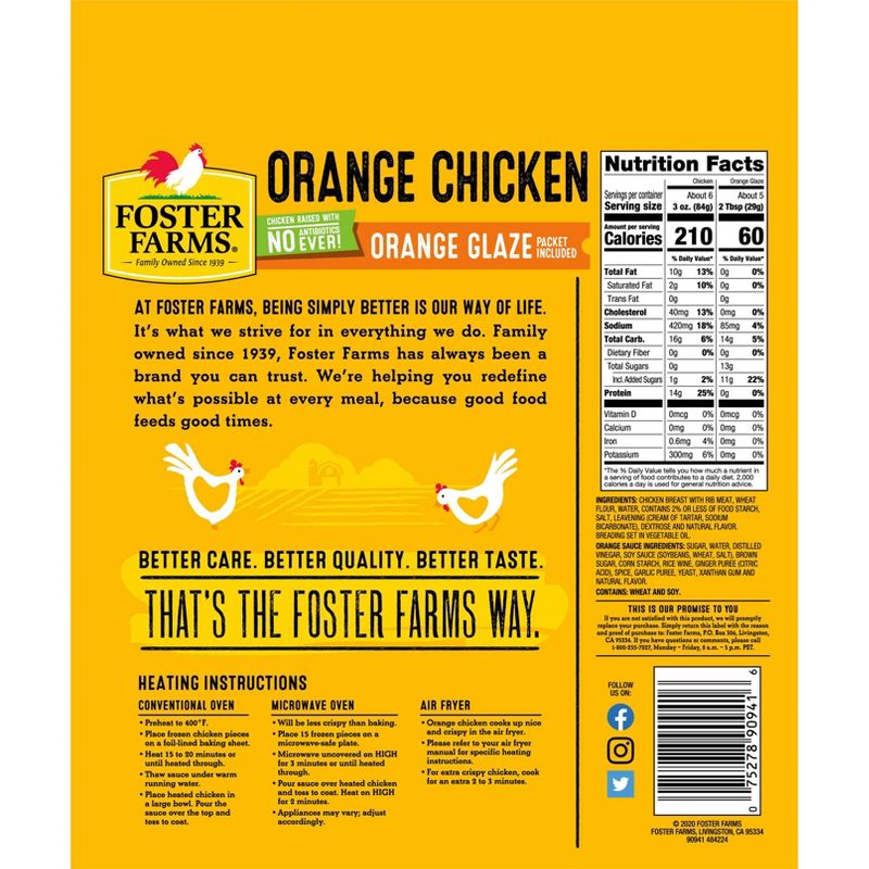 Foster Farms Orange Breaded Chicken - 24oz