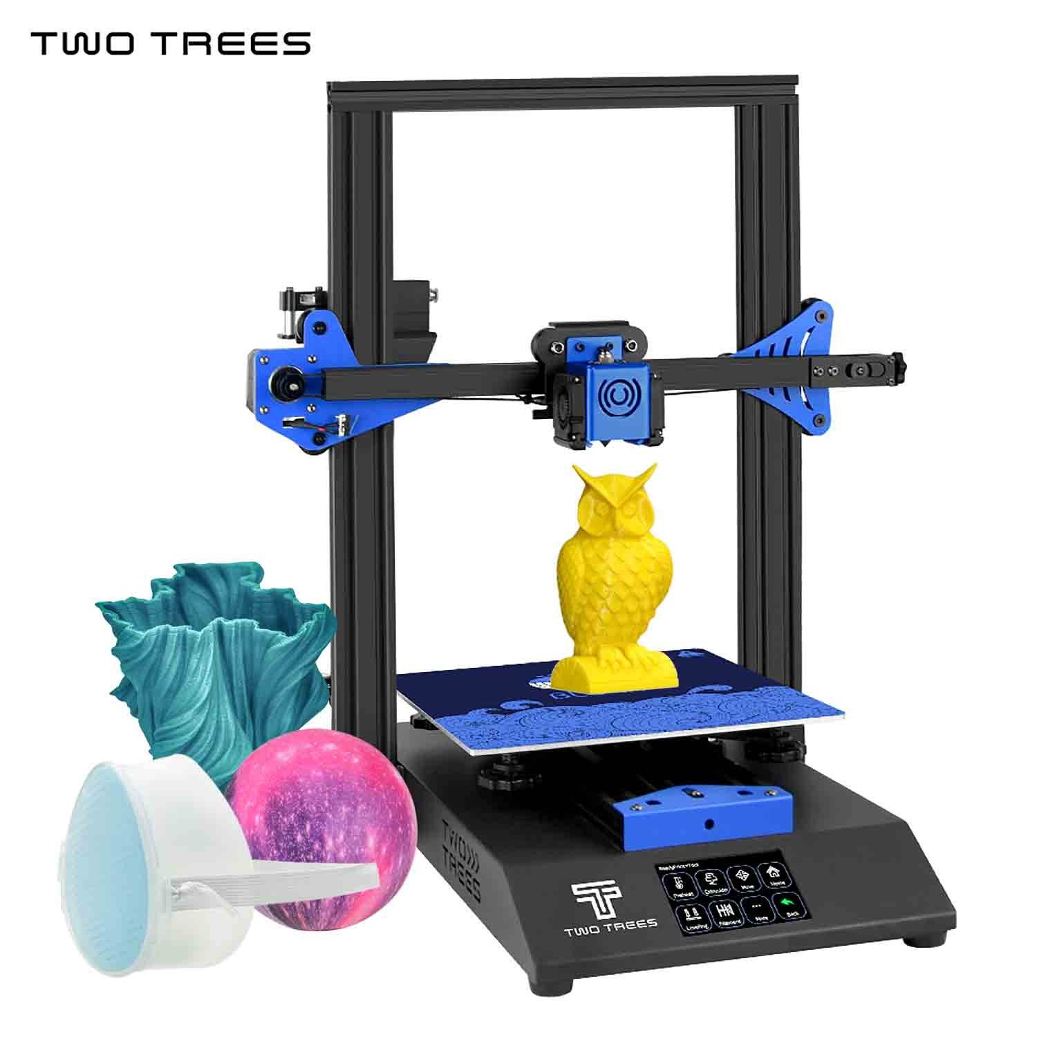 TWO TREES BLUER 3D Printer DIY Kit Sheet Metal Structure Silent Printing 235*235*280mm Build Volume High Precision with 3.5 Inch Touchscreen Heated Bed Resume Print Filament Run Out Detection Function