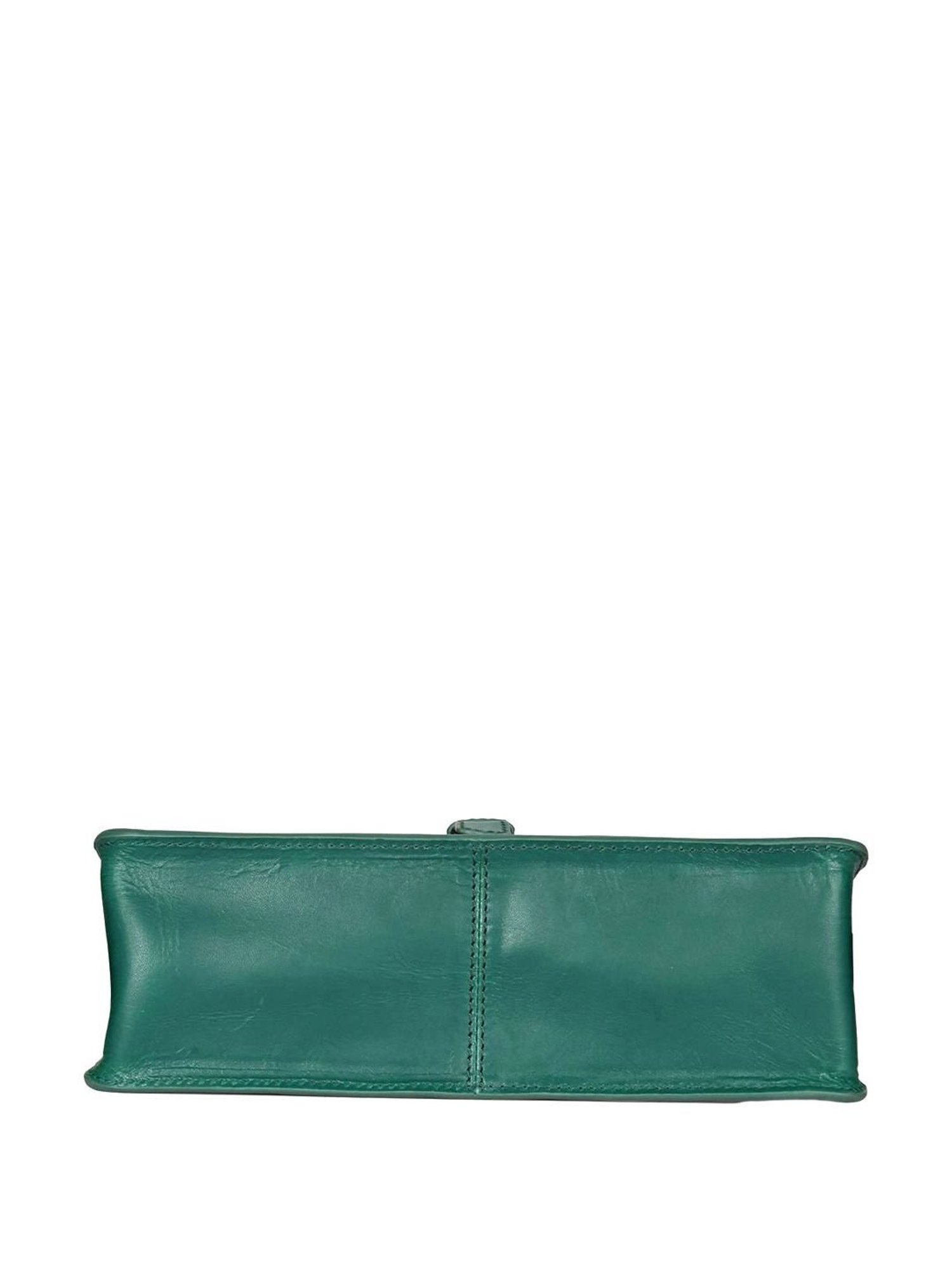 Saint G Green Solid Medium Shoulder Handbag