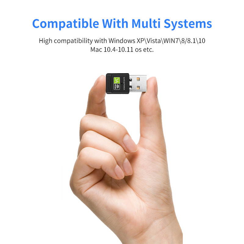 Driver Wireless USB Wifi Adapter 600Mbps Wi-fi Network Card 2.4G 5G Dual Band Lan USB Wifi Dongle Receiver 802.11n/g/a/ac