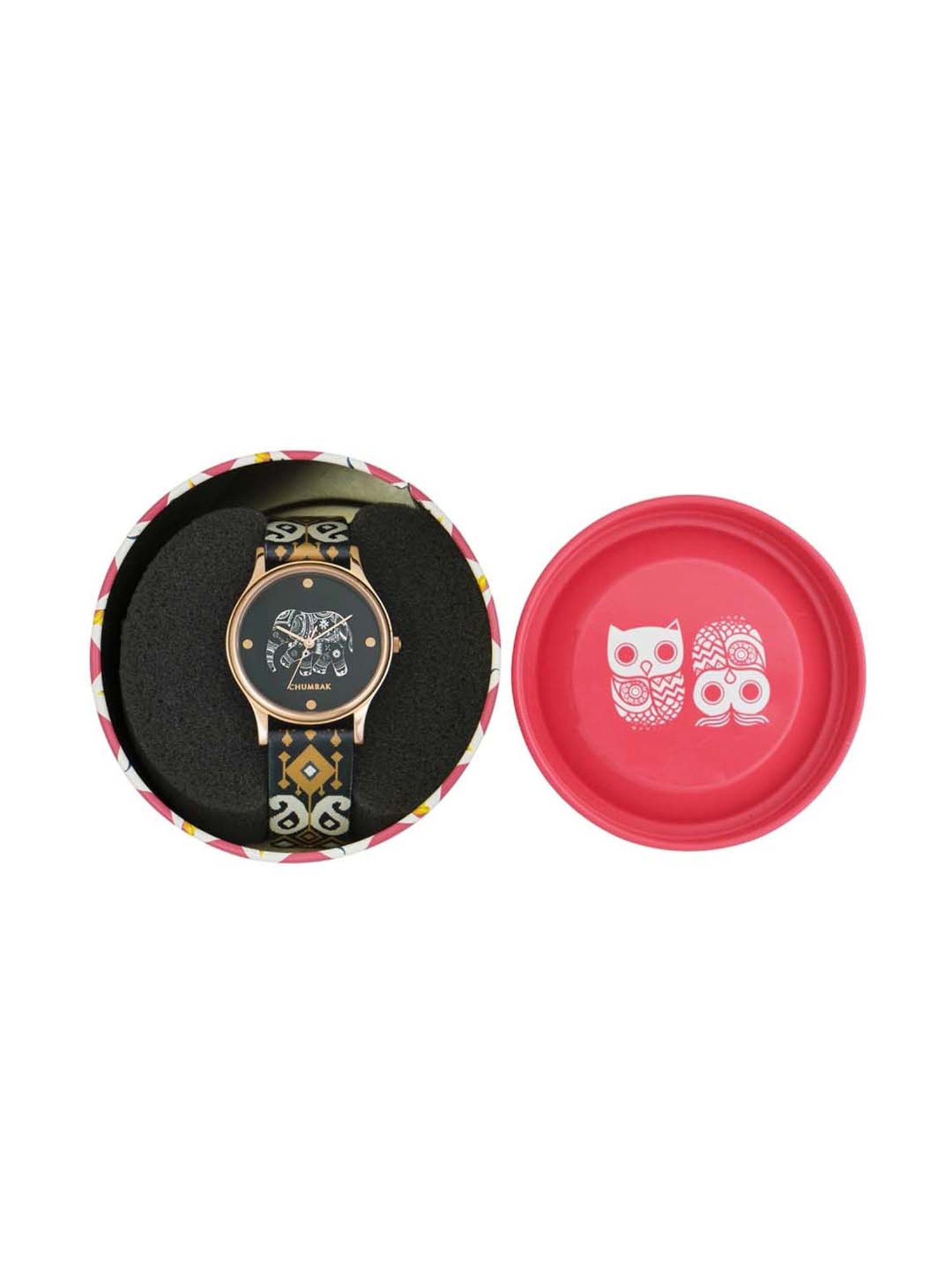 Chumbak IJ7 Paisley Elephant Analog Watch for Women