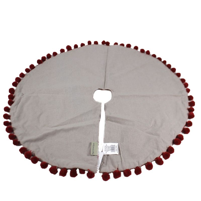 Christmas 24.0" Scandinavian Reindeer Skirt Tree Red White Folkart  -  Tree Skirts