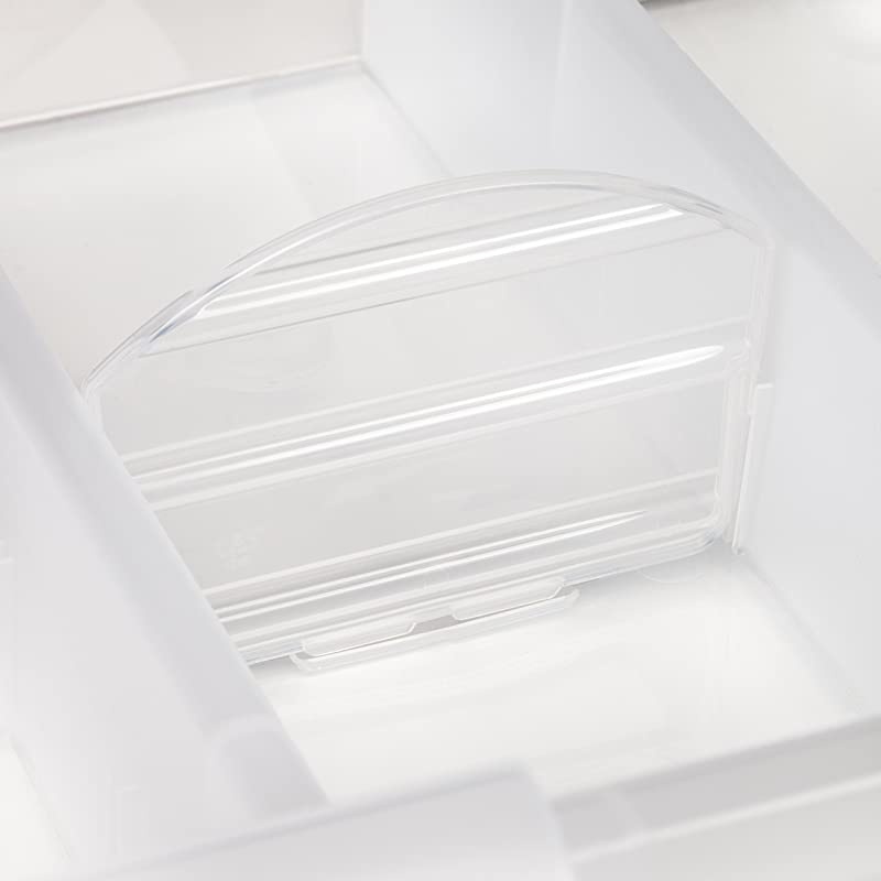 MCBLMB Large Divided Media Storage Box Clear