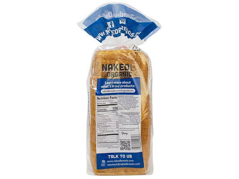 Franz Naked Organic Bare White Bread - 22.5oz