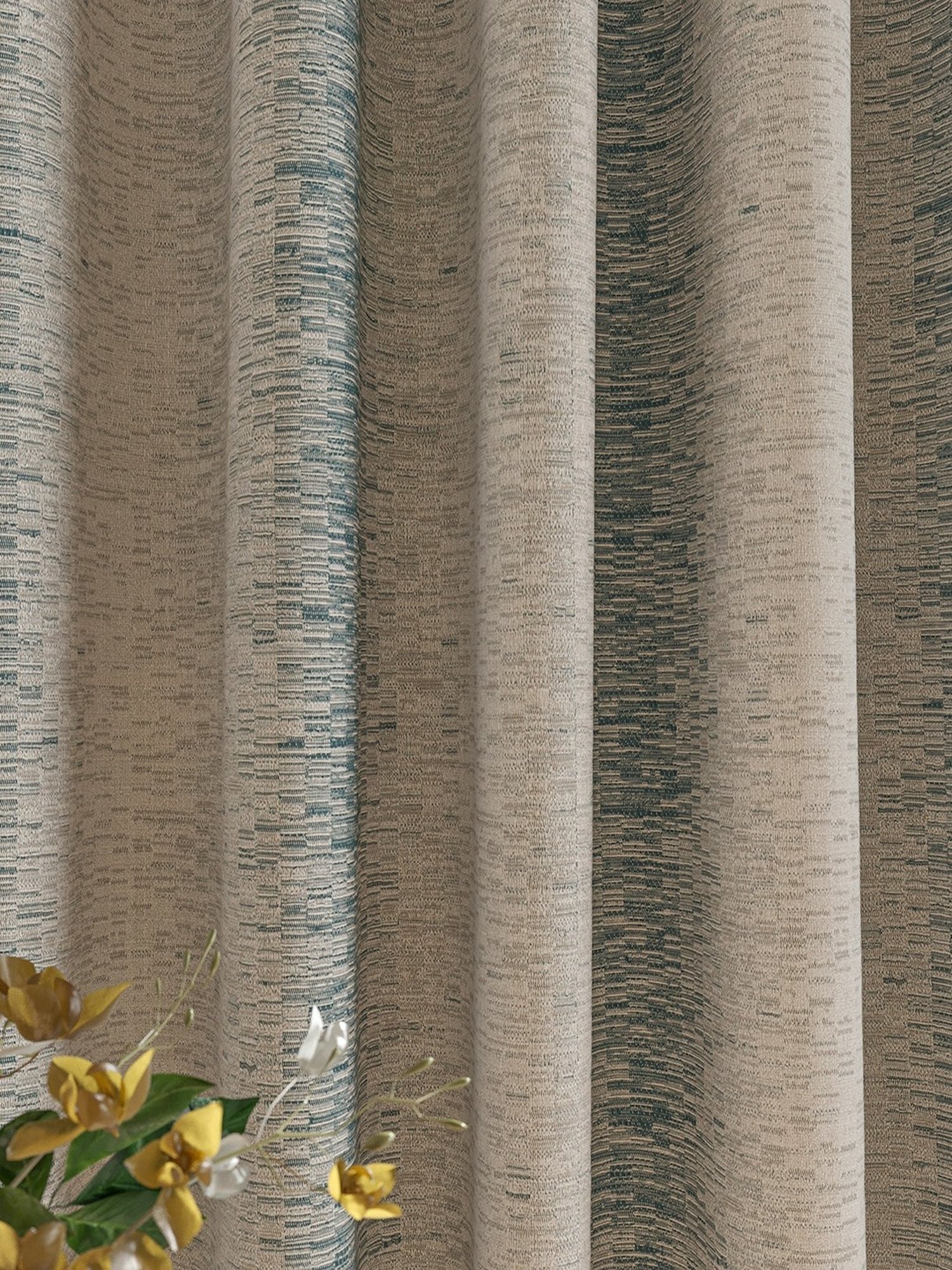 DDecor Abstract Grey Polyester 7 ft Door Curtain