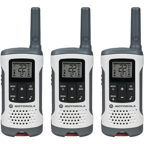 MOTOROLA T260TP Two Way Radio,White/Red,PK3