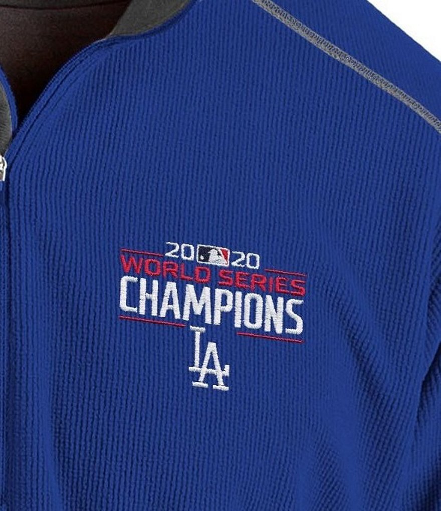 Antigua Los Angeles Dodgers 2020 MLB World Series Champions Glacier Textured Half-Zip Pullover