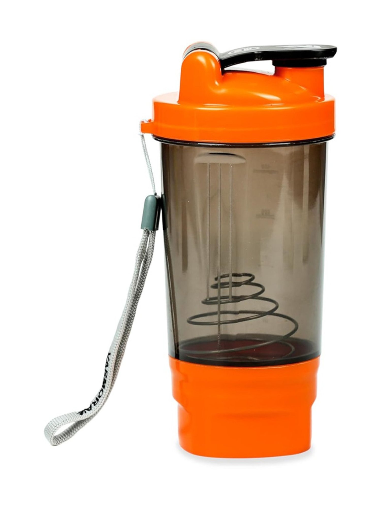 Varmora Orange Plastic Protein and Gym Shaker - 575 ml