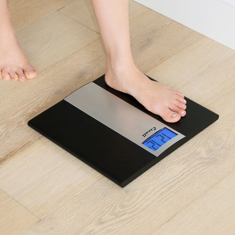Ultra Slim Digital Bathroom Scale Black - Escali
