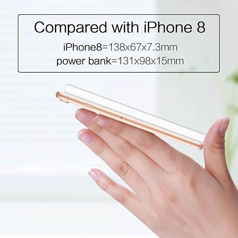 Portable Battery Charger for Cell Phone 10000mAh Power Bank 5V 21A Battery for Heated Vest Cell Phone Battery Pack Compatible with iPhone 66s78XXSXR iPad and Other Smart Devices