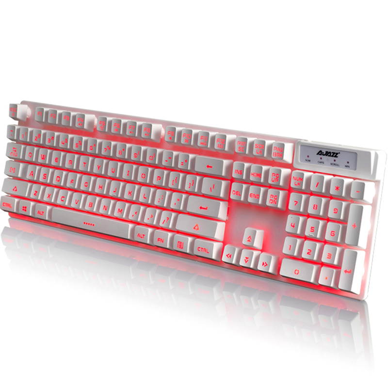 Ajazz Warrior machinery Wired High-grade Membrane 103 keys 3 Kinds Of Lights Adjustable Metal Floor Ergonomic Gaming Keyboard