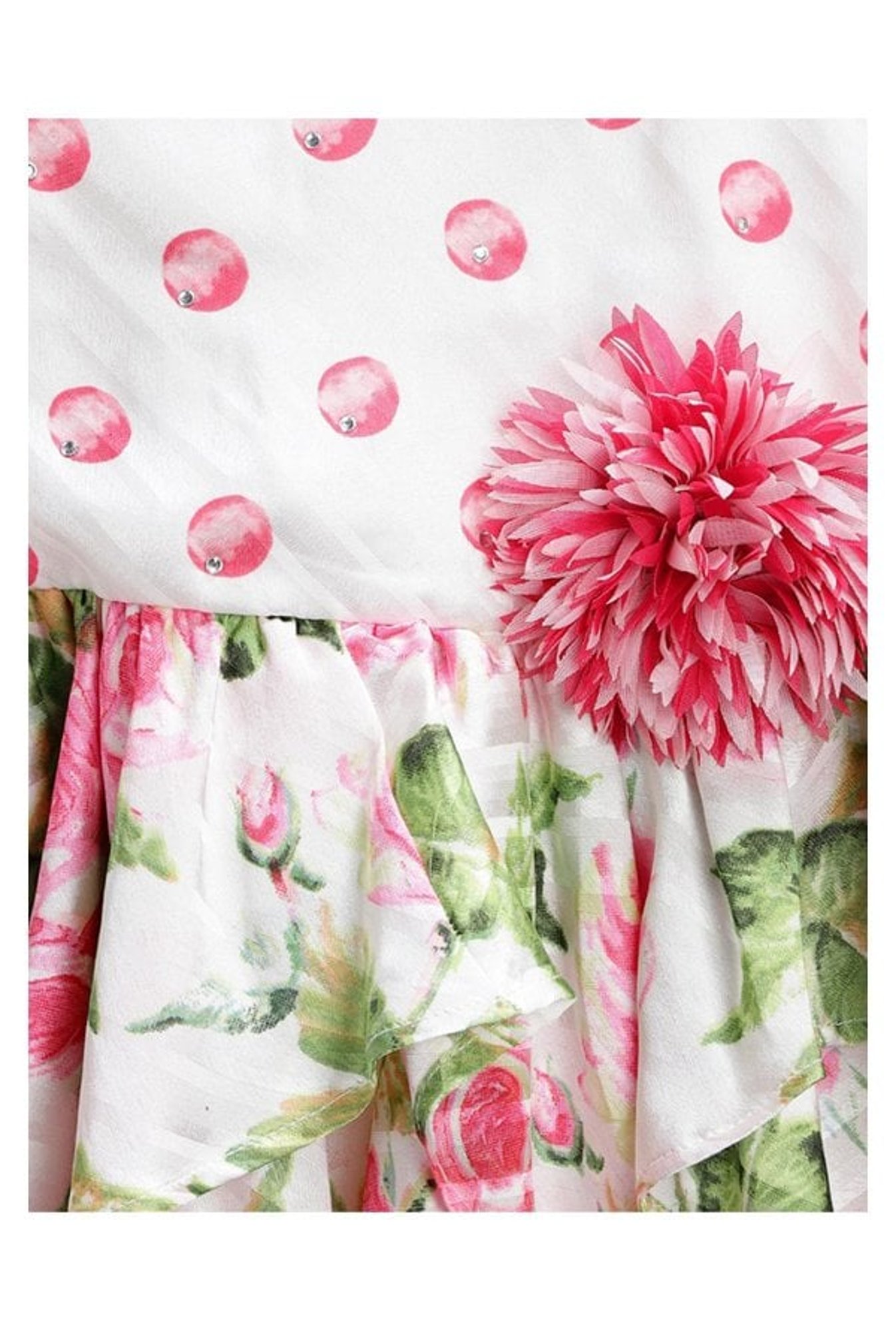 Nauti Nati Kids White Floral Print Dress