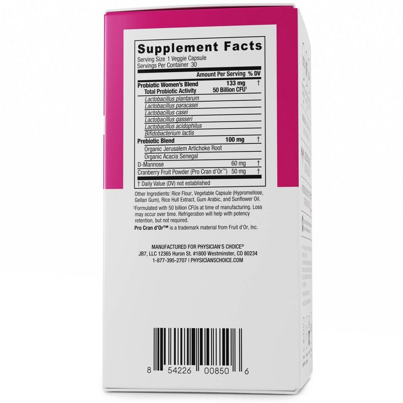 Physician's Choice 50 Billion CFUs Women's Probiotic Capsules - 30ct