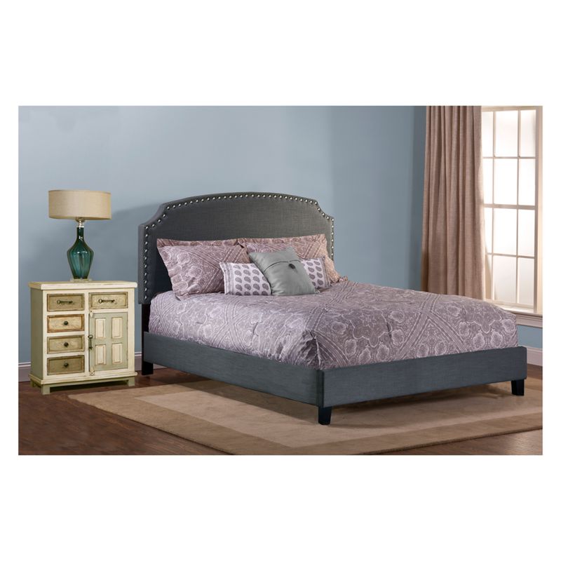 California King Lani Upholstered Bed Rails Included Dark Linen Gray - Hillsdale Furniture
