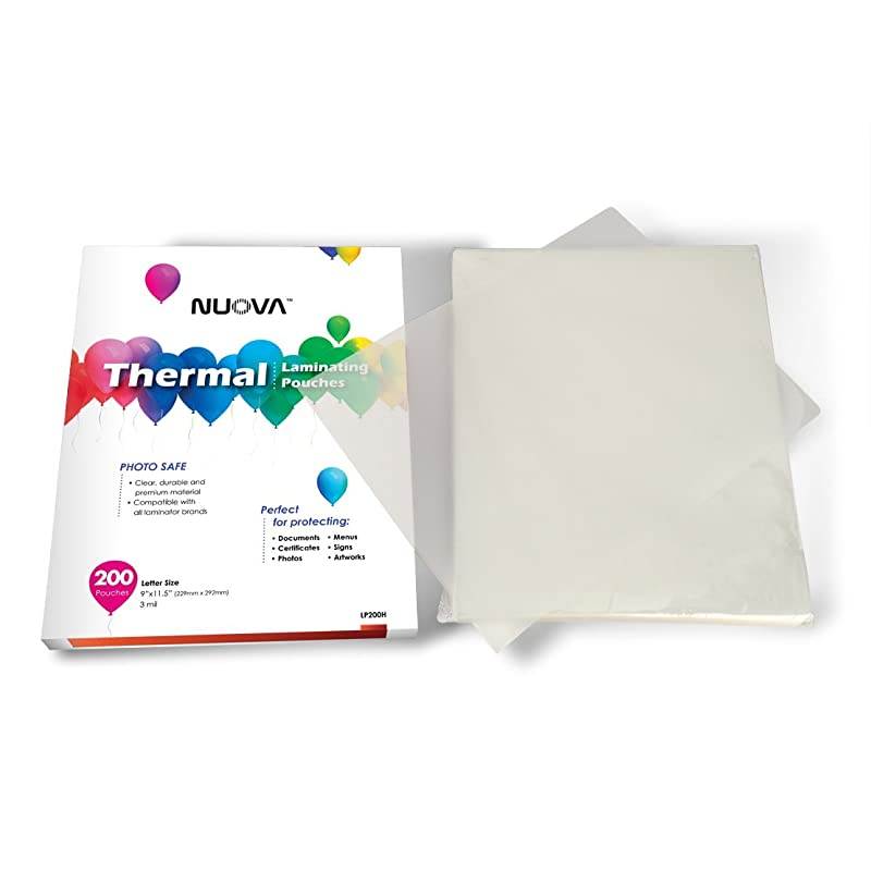 Premium Thermal Laminating Pouches 9 x 115Letter Size3 mil 200 Pack LP200H