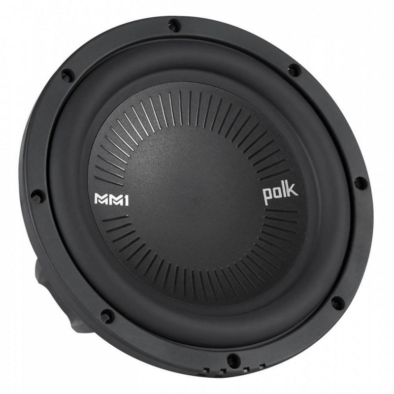 Polk MM1 Series 8 Inch 900 Watt 4 Ohm Dual Voice Coil Car Audio Marine Subwoofer