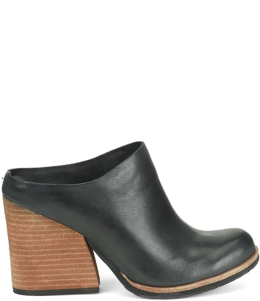 Kork-Ease Challis Leather Block Heel Mules