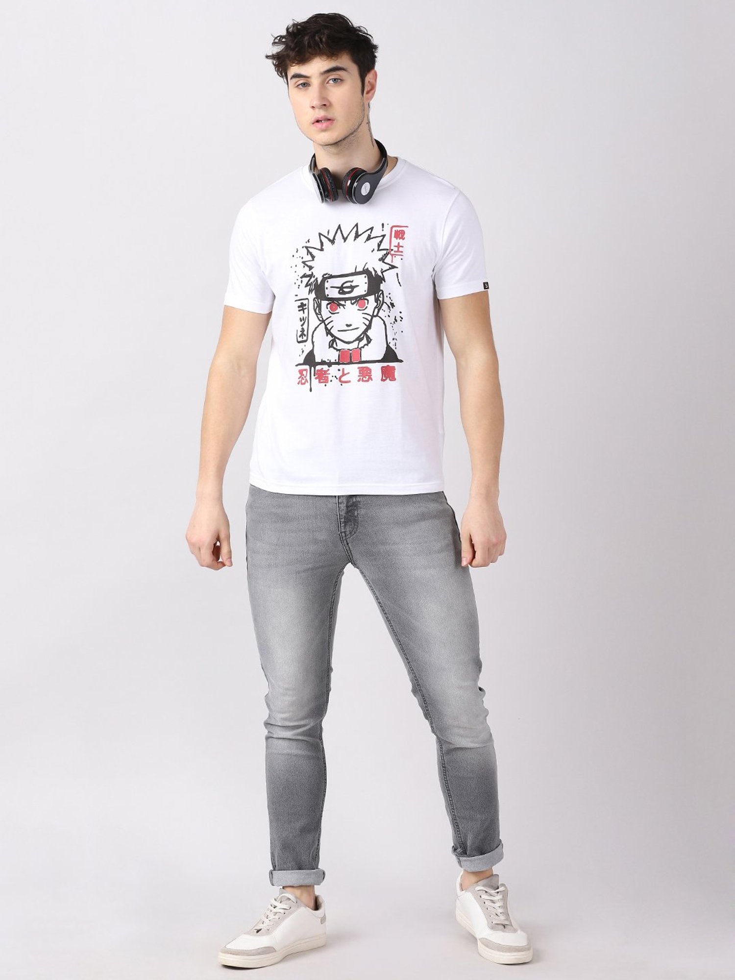 Bushirt White Cotton Crew T-Shirt