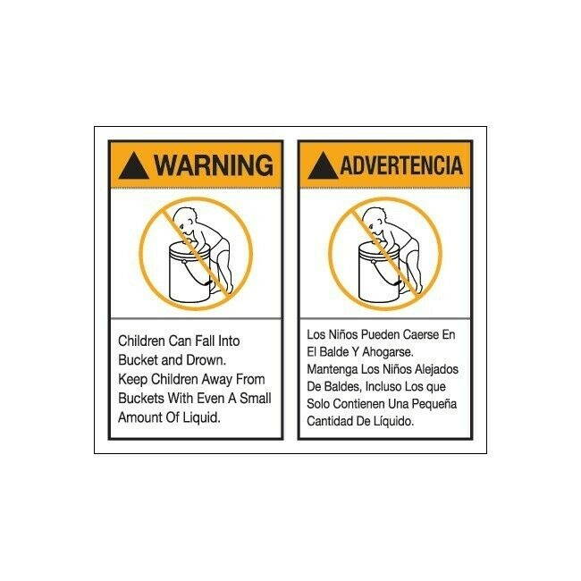 Tape Logic Labels, "Warning Advertencia" Label Set, 5" x 6", Multiple, 500/Roll