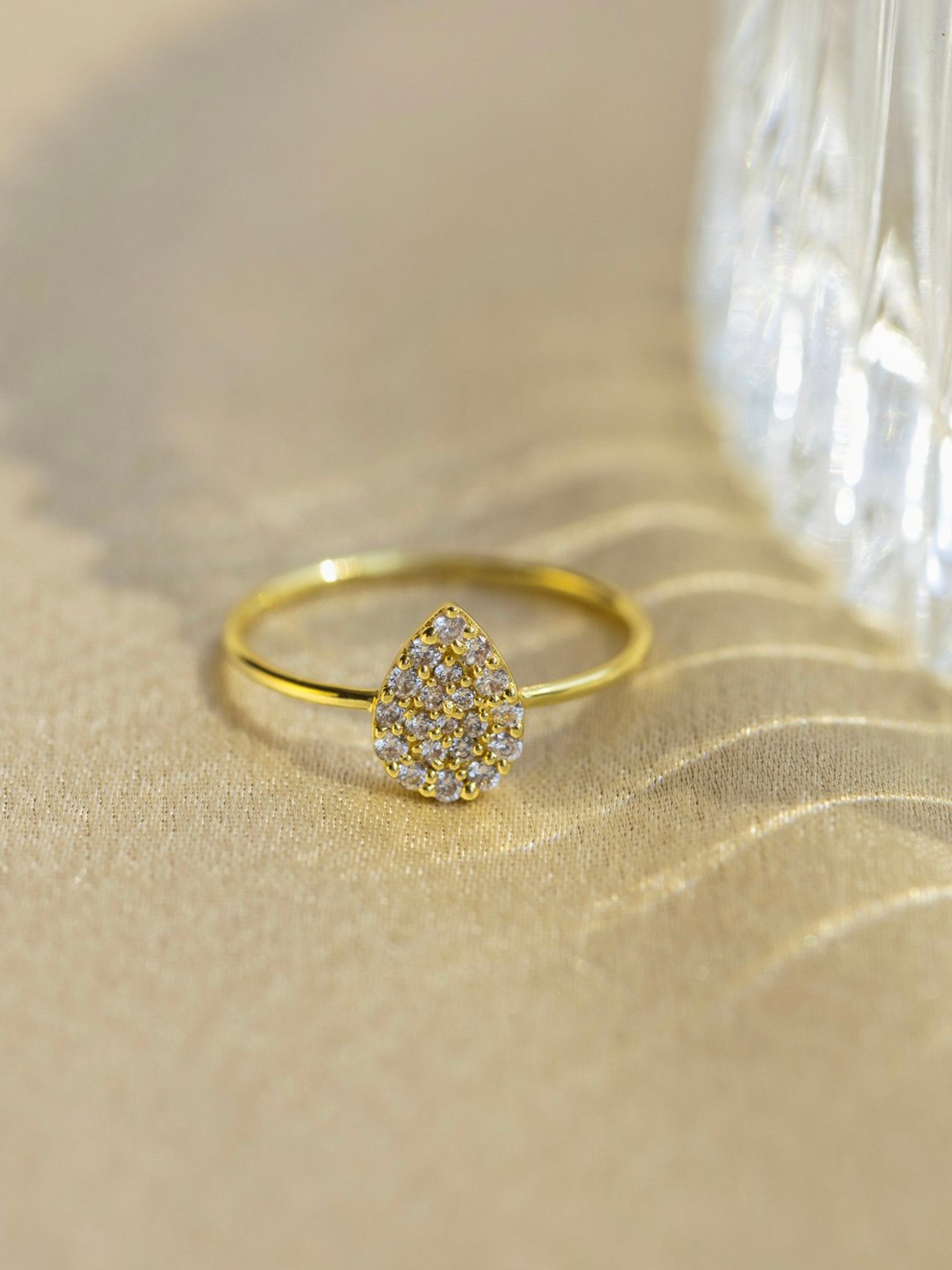 Perfectly Average Delicate Cz Studded Ring