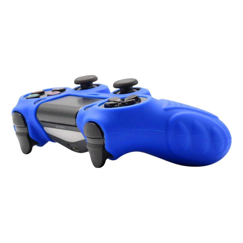 CHINFAI PS4 Controller DualShock4 Skin Grip Anti-Slip Silicone Cover Protector Case for Sony PS4/PS4 Slim/PS4 Pro Controller with 8 Thumb Grips (Blue)