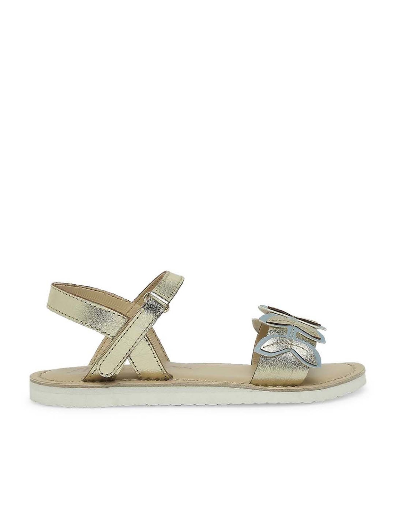 Aria Nica Kids PETAL Gold Casual Sandals