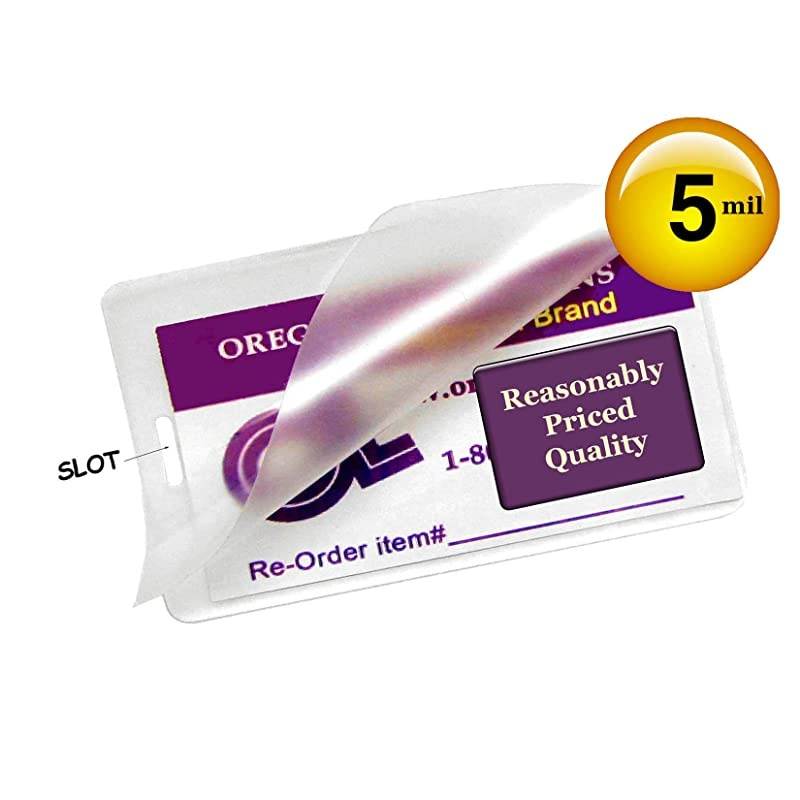 Laminations Premium 5 Mil Luggage Tag Size Hot Laminating Pouches with Slot 2-1/2 x 4-1/4 (Pack of 1000) Clear