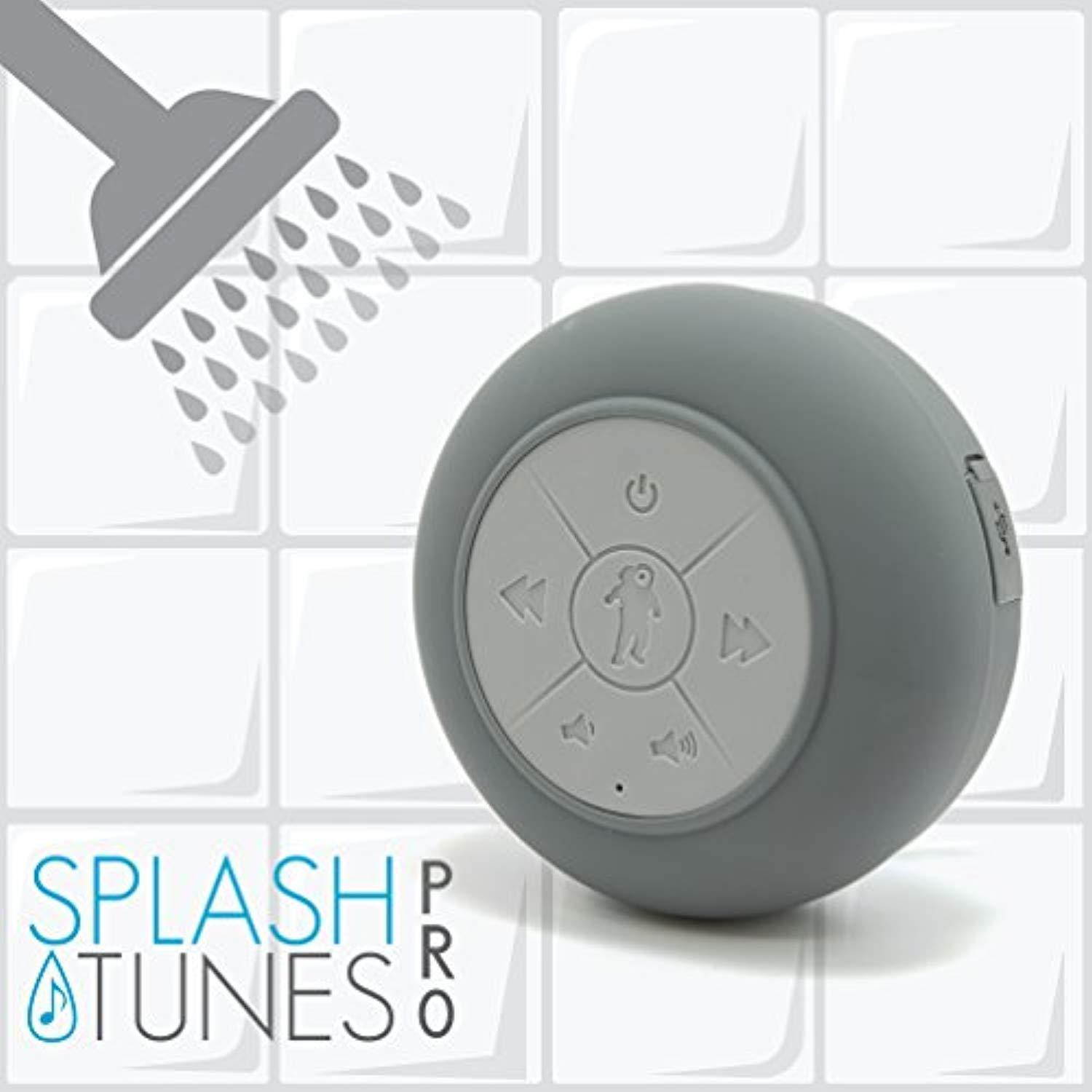 splash tunes pro shower speaker  ultimate shower speaker that is portable, hands free, wireless, water resistant, with built-in