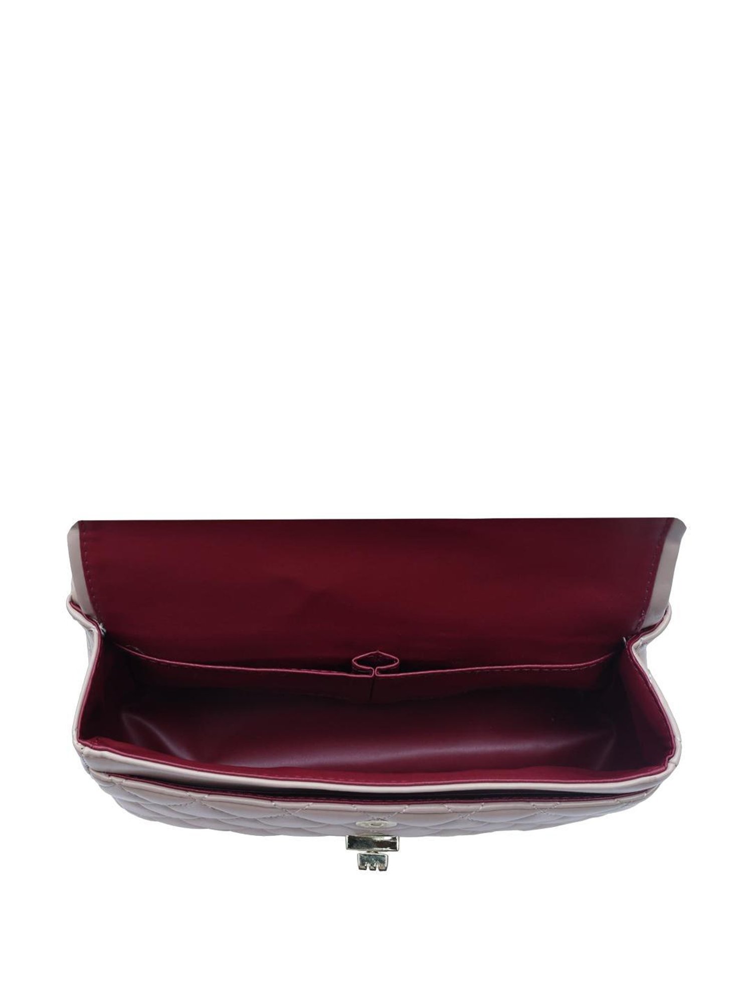 Angeline Beige Textured Medium Sling Handbag