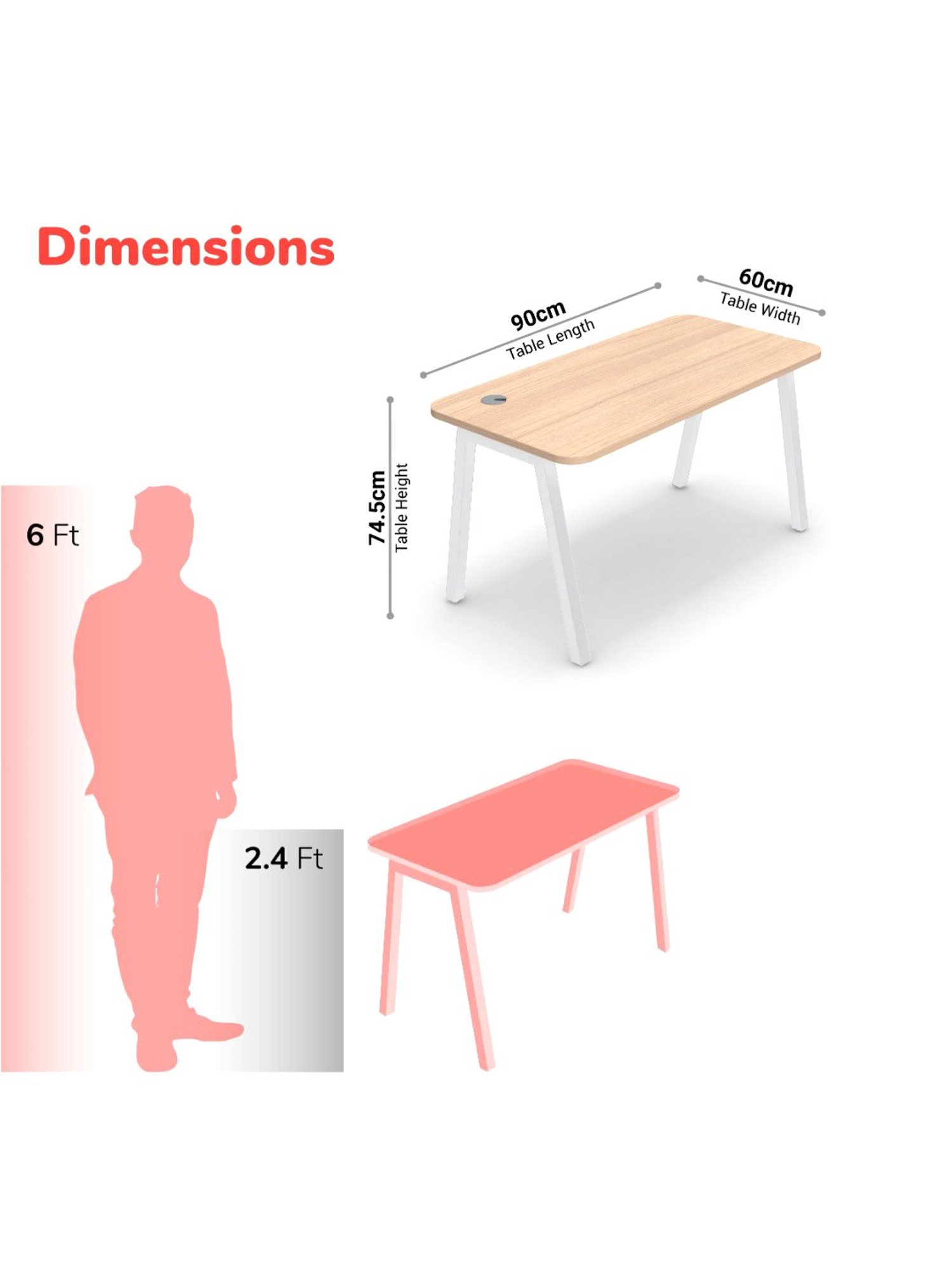 HNI India IVO  Engineered Wood Executive Office and Study Desk (White-900MM)