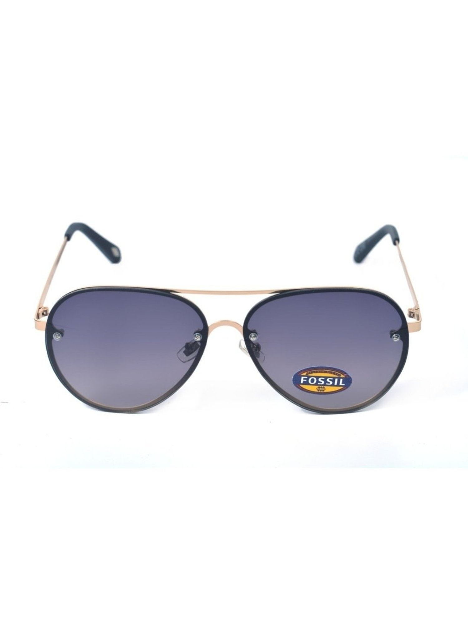 Fossil Blue Aviator UV Protection Sunglasses for Women