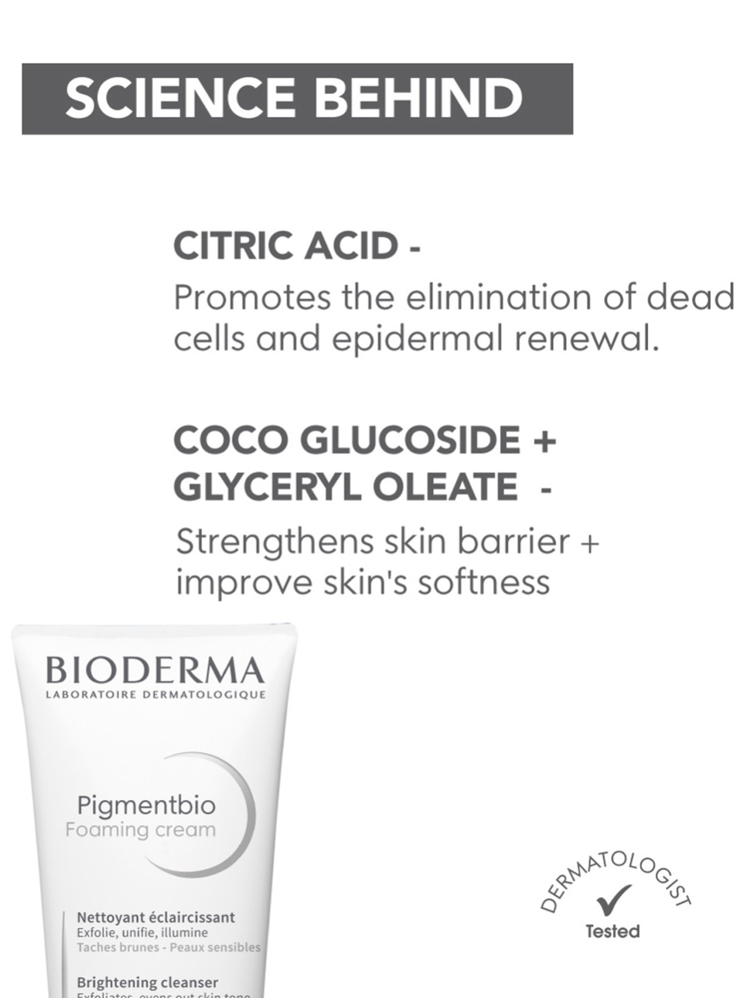 Bioderma Pigmentbio Foaming Cream Brightening Exfoliating Cleanser - 200 ml