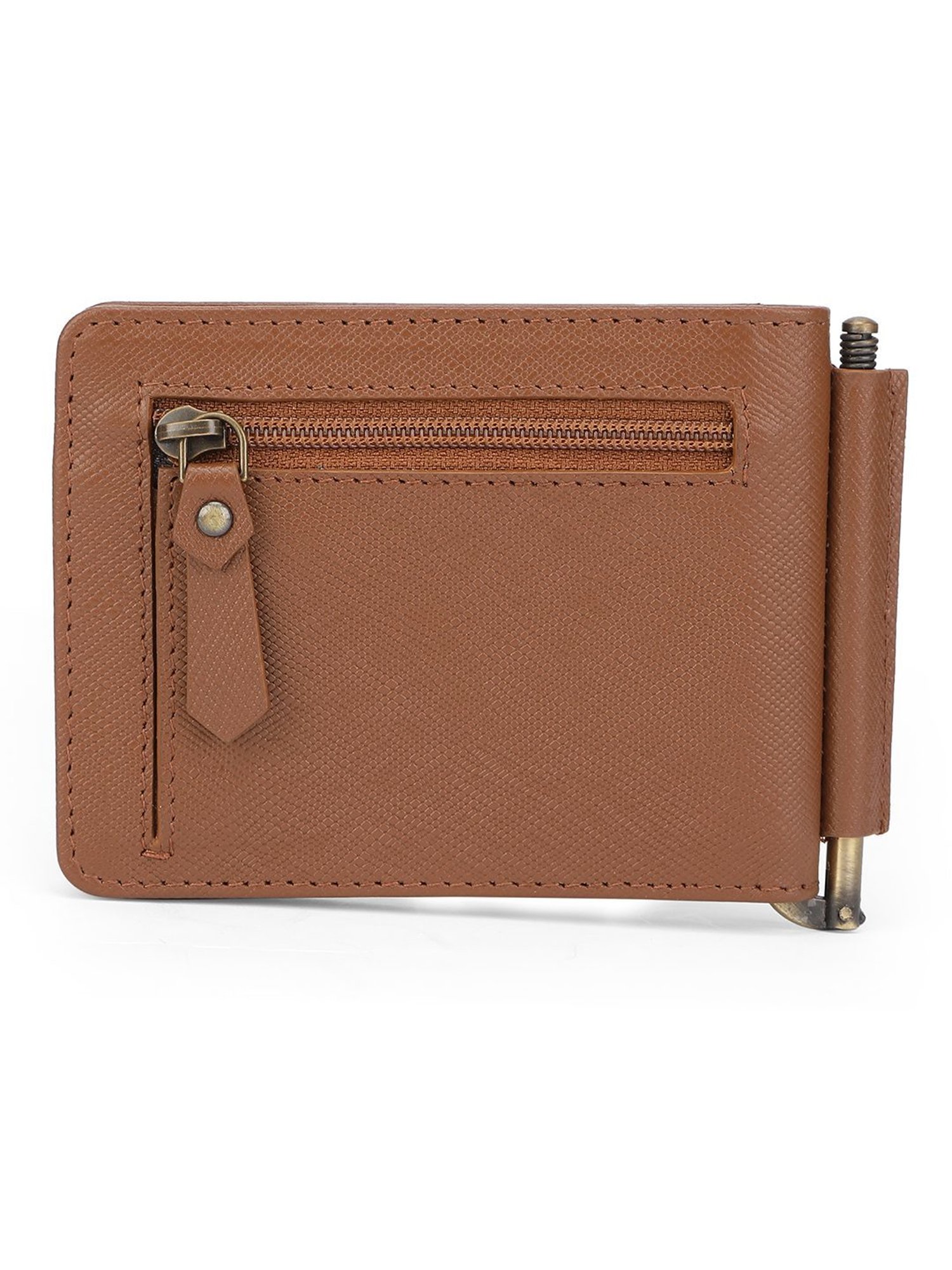 PERQUISITE Brown Casual Leather Bi-Fold Wallet for men