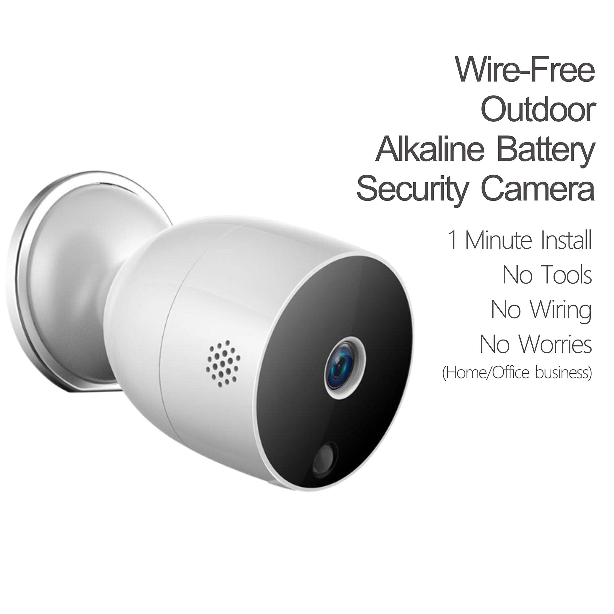 eco4life Smart Wi-Fi Wire-Free HD Indoor Outdoor IP Camera with Low Power Consumption