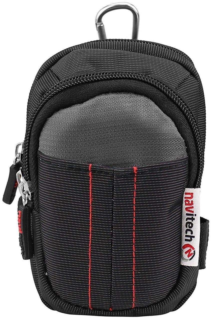 Navitech Black Water Resistant GPS/Satelitte Navigation System Case Cover Compatible with The Garmin Varia RTL510 (with Belt and Shoulder Strap)