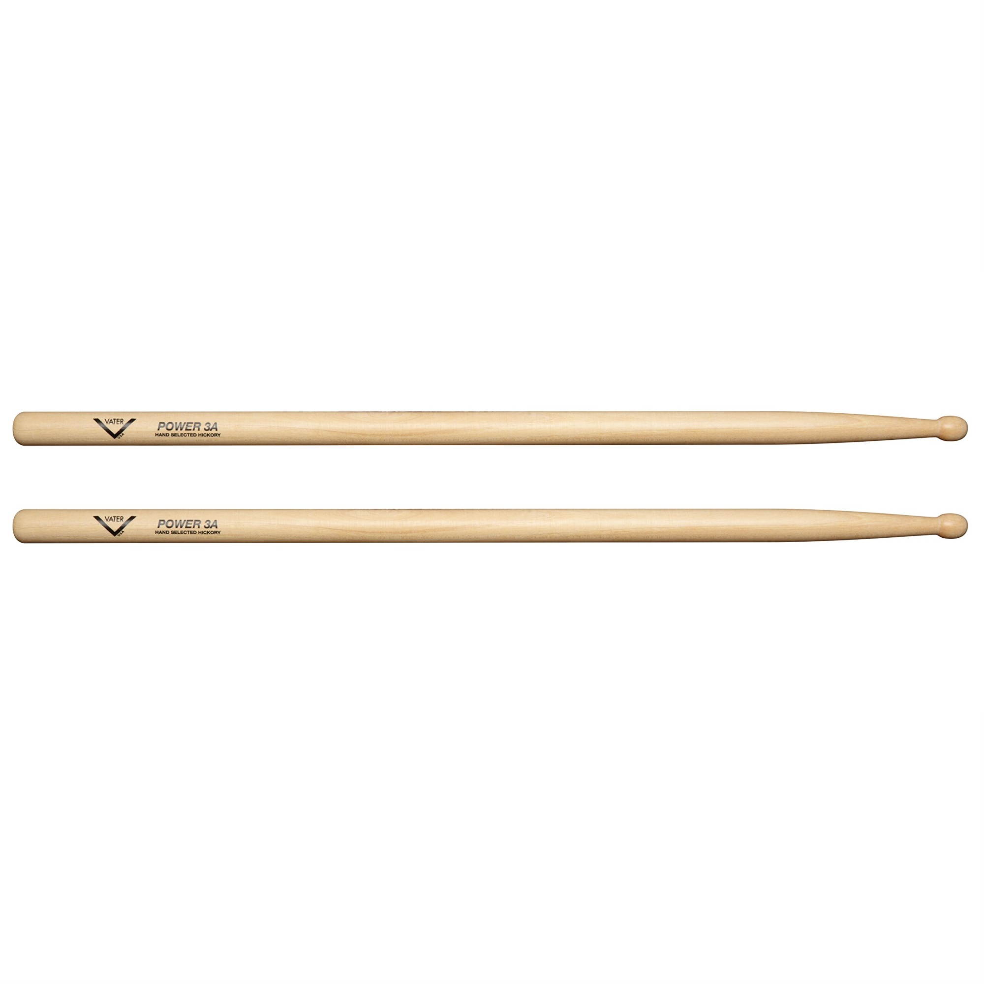 Vater Power 3A Hickory Wood Tip Drumsticks