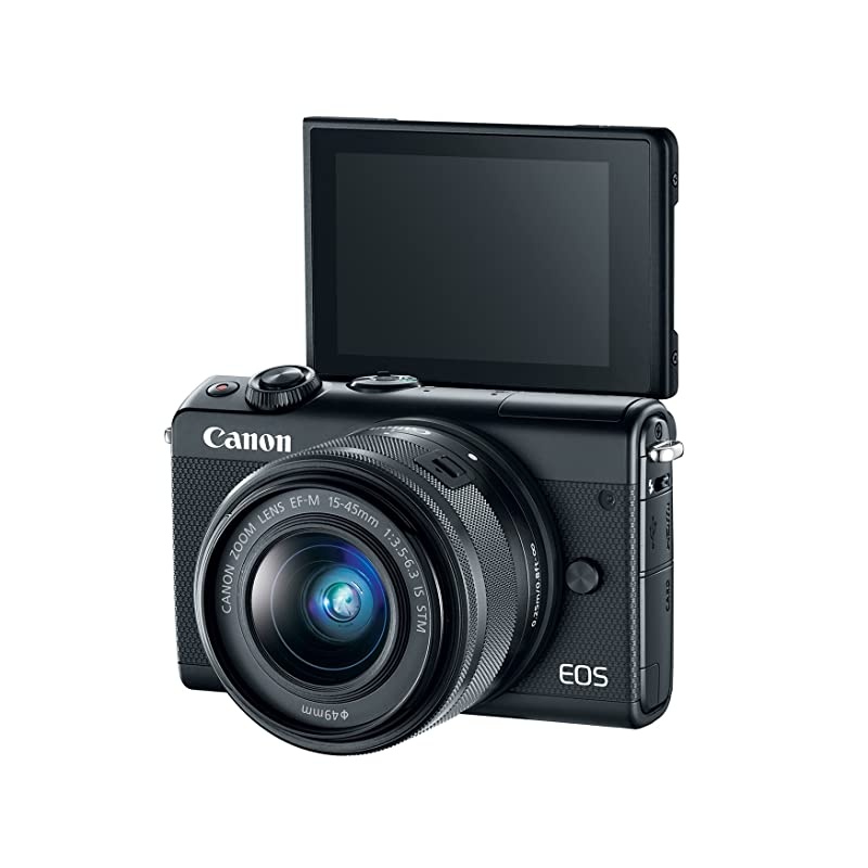 EOS M100 Mirrorless Camera w/ 15-45mm Lens & 55-200mm Lens - Wi-Fi, Bluetooth, and NFC enabled (Black)
