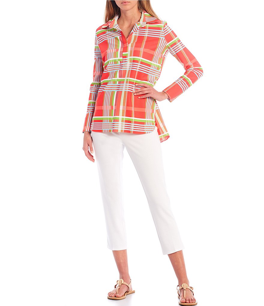 Jude Connally Lucia Ponte Knit Elastic Waistband Pull-On Ankle Pants