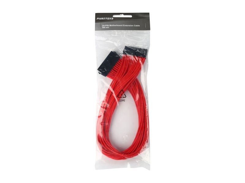 Phanteks PH-CB24P_BW 1.64 ft. (0.50 m) 24 Pin M/B Extension Cable 500mm Length