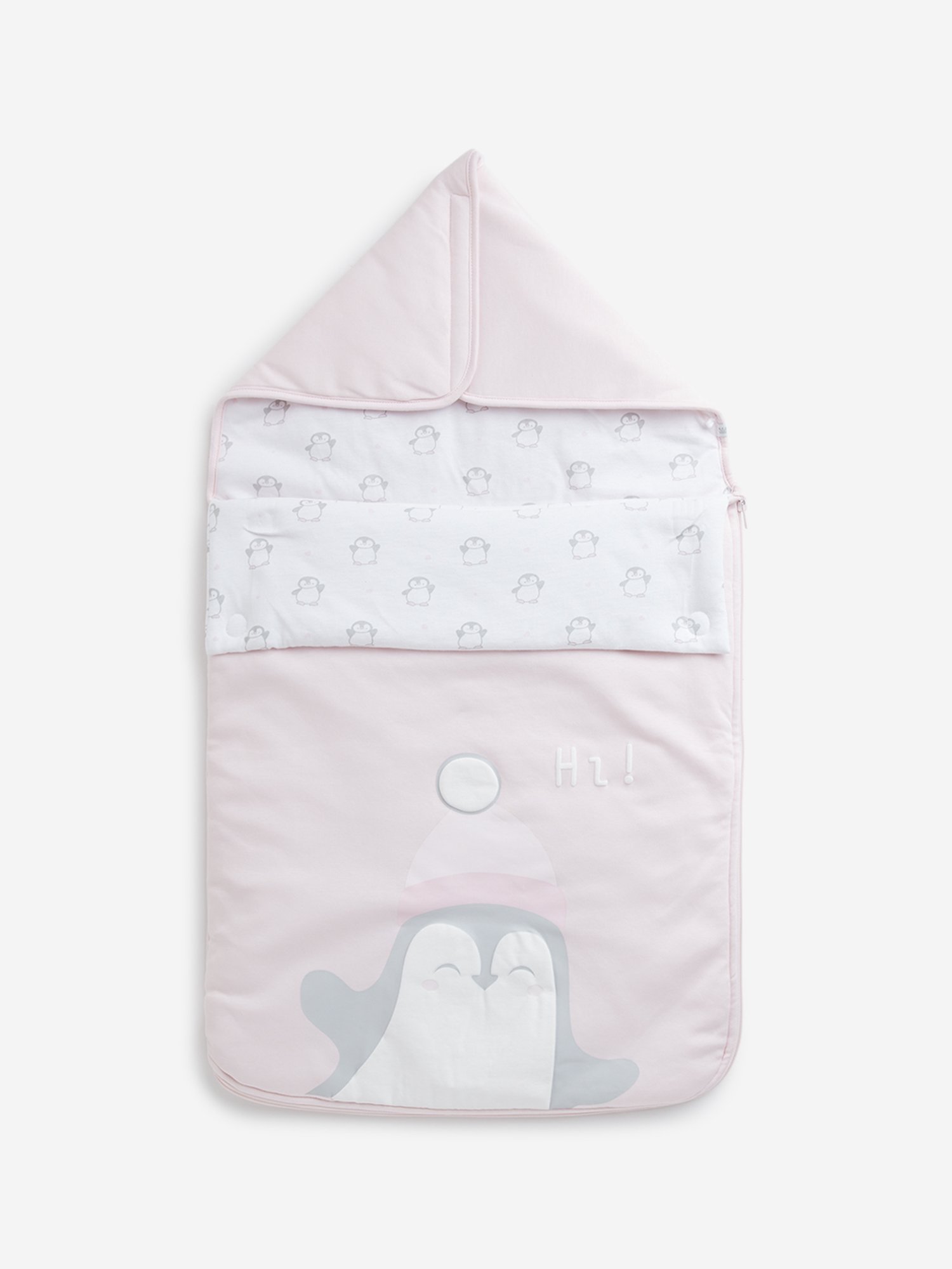 HOP Baby by Westside Light Pink Animal Printed Cotton Sleeping Bag