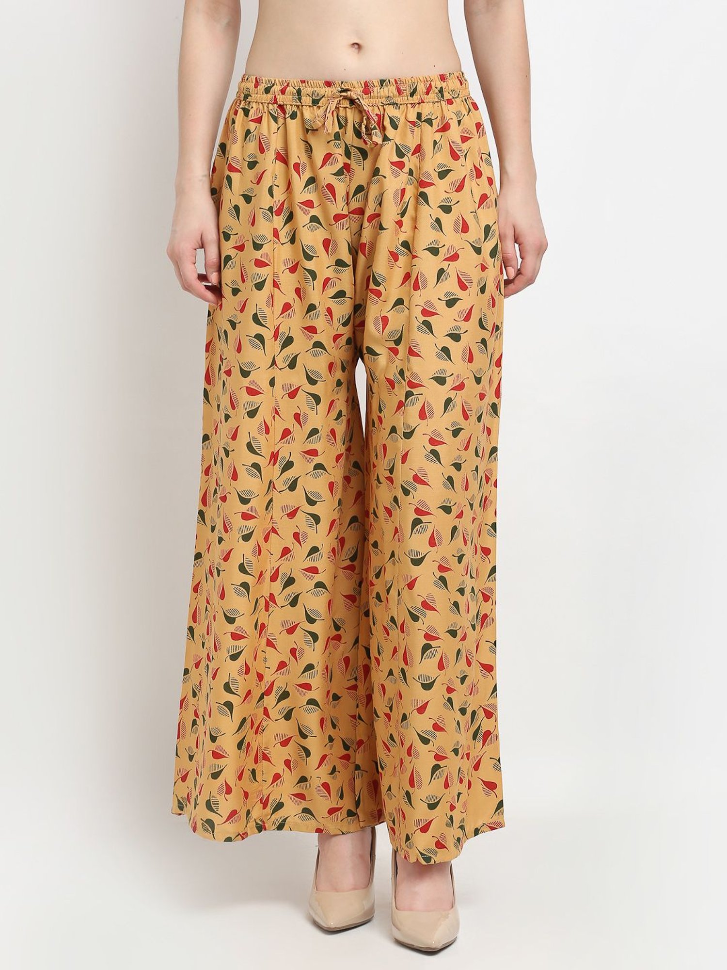 Gracit Black & Beige Flared Fit Palazzos - Pack Of 2