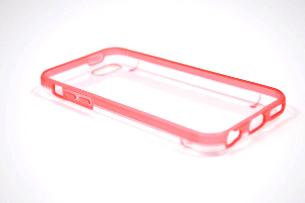 Red Glow in the Dark Rubber Edge iPhone 5C Plastic Cell Phone Cover Case with Free Stylus