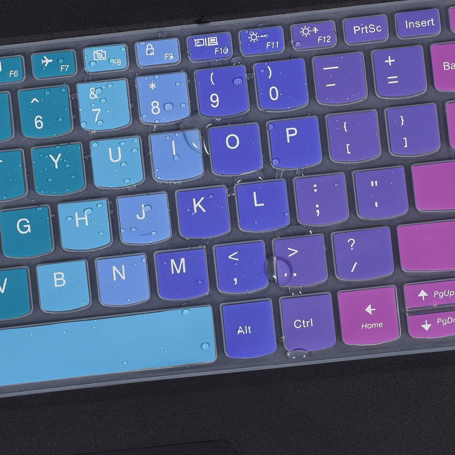Ultra Thin Lenovo Keyboard Cover for 2018 Flagship Lenovo ideapad 320 15.6" Laptop, Lenovo ideapad 520 15.6", Lenovo ideapad 320 17.3" Laptop, Rainbow