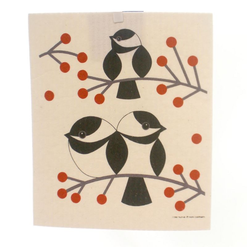 Swedish Dish Cloth 8.0" Chickadee All Natural Cloth Premier Cloth Kitchen  -  Dish Cloth