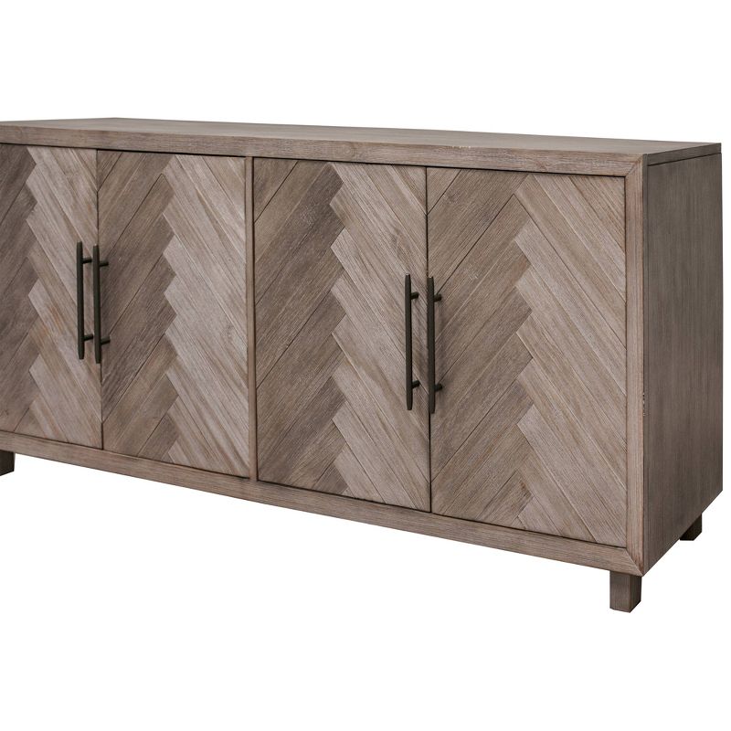 80" Palisades 4 Door Console Gray - Martin Furniture