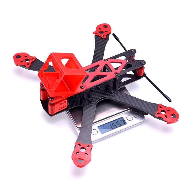 225mm FPV Racing Drone Frame Carbon Fiber 5inch Quadcopter Frame Kit with 3D Printed Camera Mount for Gopro