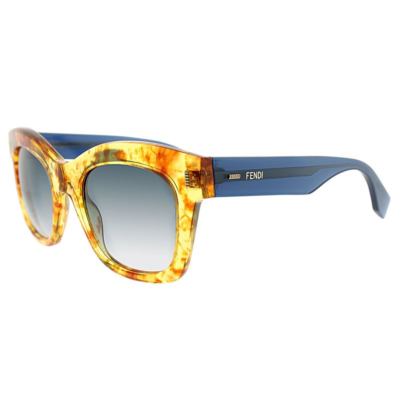 Fendi  7OC/JJ Womens Square Sunglasses Transparent Tortoise 50mm