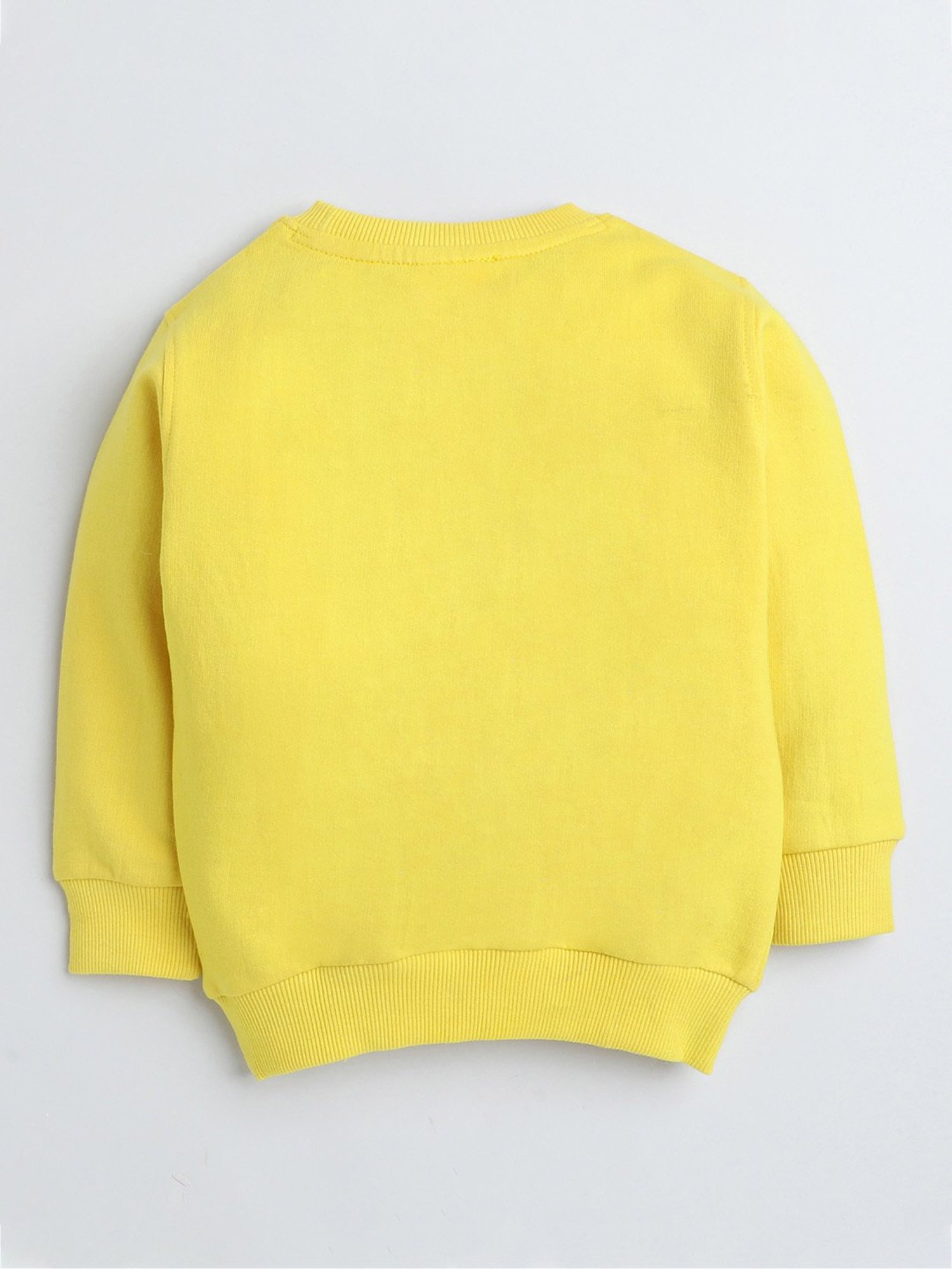 Bumzee Kids Yellow Printed Full Sleeves Sweatshirt
