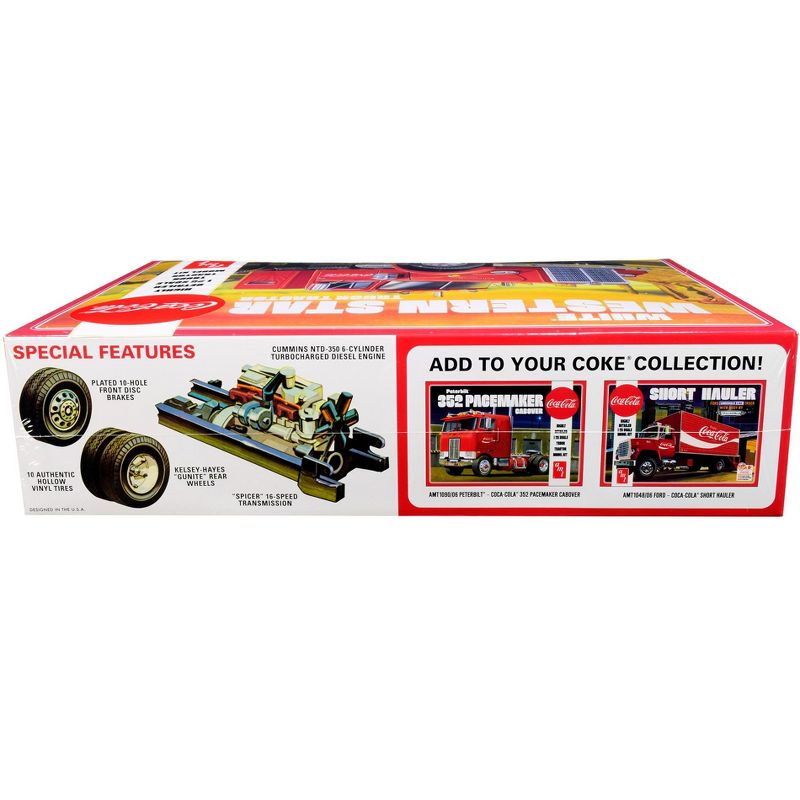 Skill 3 Model Kit White Western Star Semi Truck Tractor "Coca-Cola" 1/25 Scale Model by AMT