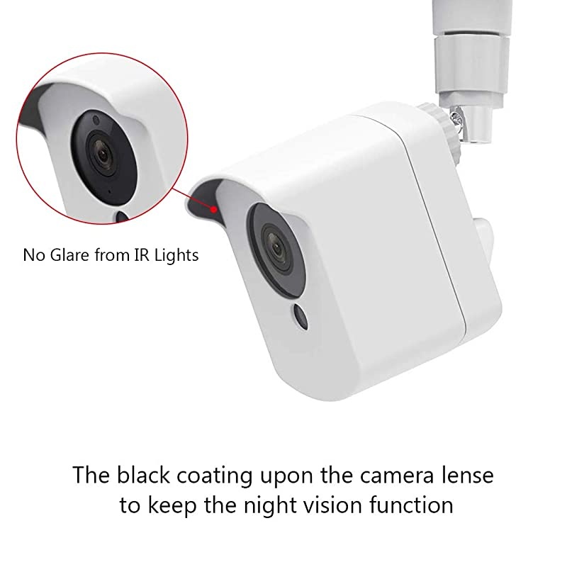 Wyze Camera Wall Mount Bracket Protective Cover with Security Wall Mount for Wyze Cam V2 V1 and Ismart Spot Camera Indoor Outdoor Use White 1 Pack by